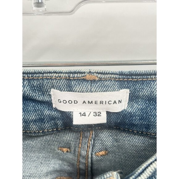 Good American Blue Straight Leg Jeans - Picture 3 of 6